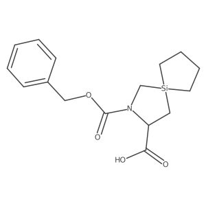 (3S)-2-[(benzyloxy)carbonyl]-2-aza-5-silaspiro[4.4]nonane-3-carboxylic acid结构式