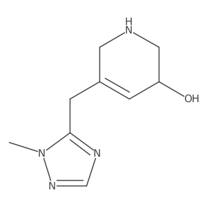 5-[(1-methyl-1H-1,2,4-triazol-5-yl)methyl]-1,2,3,6-tetrahydropyridin-3-ol Structure
