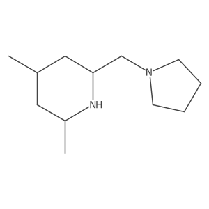 2,4-Dimethyl-6-[(pyrrolidin-1-yl)methyl]piperidine Structure