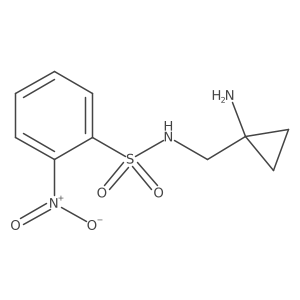 N-[(1-aminocyclopropyl)methyl]-2-nitrobenzene-1-sulfonamide结构式