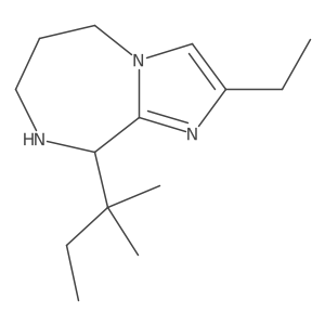 2-ethyl-9-(2-methylbutan-2-yl)-5H,6H,7H,8H,9H-imidazo[1,2-a][1,4]diazepine结构式