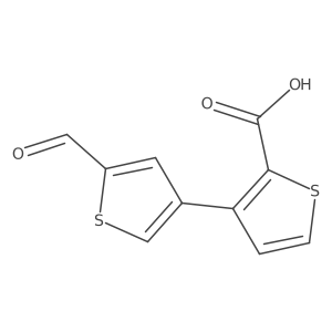 3-(5-Formylthiophen-3-yl)thiophene-2-carboxylic acid结构式