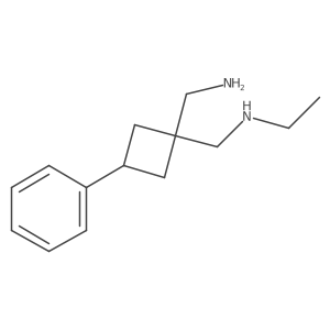 {1-[(Ethylamino)methyl]-3-phenylcyclobutyl}methanamine Structure