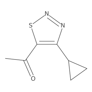 1-(4-Cyclopropyl-1,2,3-thiadiazol-5-yl)ethan-1-one Structure