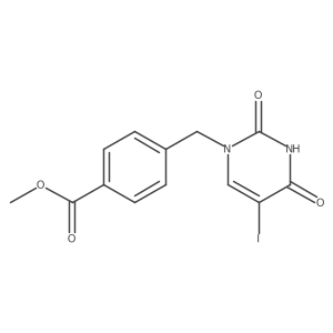 Methyl 4-((5-iodo-2,4-dioxo-3,4-dihydropyrimidin-1(2H)-YL)methyl)benzoate Structure