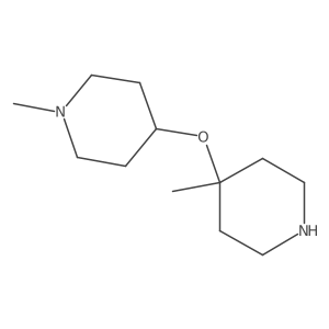 1-Methyl-4-[(4-methylpiperidin-4-yl)oxy]piperidine结构式