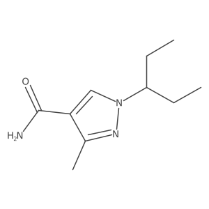 3-methyl-1-(pentan-3-yl)-1H-pyrazole-4-carboxamide结构式