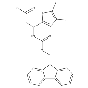 (3S)-3-(dimethyl-1,3-thiazol-2-yl)-3-({[(9H-fluoren-9-yl)methoxy]carbonyl}amino)propanoic acid结构式