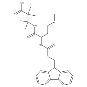 3-[(2S)-2-({[(9H-fluoren-9-yl)methoxy]carbonyl}amino)-4-(methylsulfanyl)butanamido]-2,2,3-trimethylbutanoic acid Structure