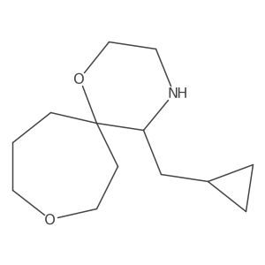5-(Cyclopropylmethyl)-1,9-dioxa-4-azaspiro[5.6]dodecane结构式