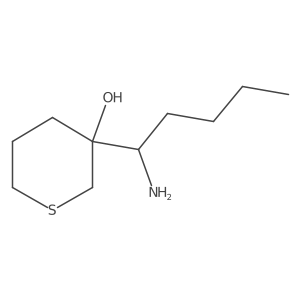 3-(1-Aminopentyl)thian-3-ol Structure