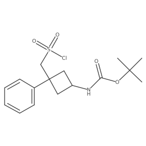 tert-butyl N-{3-[(chlorosulfonyl)methyl]-3-phenylcyclobutyl}carbamate Structure