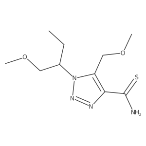 1-(1-methoxybutan-2-yl)-5-(methoxymethyl)-1H-1,2,3-triazole-4-carbothioamide结构式