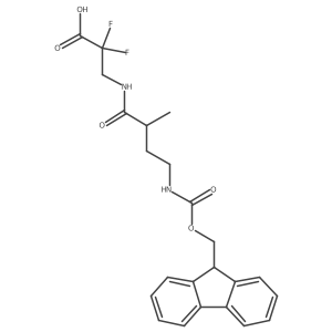 3-[4-({[(9H-fluoren-9-yl)methoxy]carbonyl}amino)-2-methylbutanamido]-2,2-difluoropropanoic acid Structure