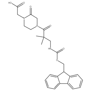 2-{4-[3-({[(9H-fluoren-9-yl)methoxy]carbonyl}amino)-2,2-dimethylpropanoyl]-2-oxopiperazin-1-yl}acetic acid Structure