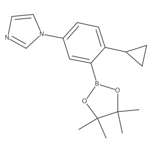 2-Cyclopropyl-5-(imidazol-1-yl)phenylboronic acid pinacol ester Structure