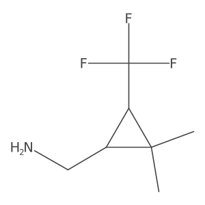 rac-[(1R,3R)-2,2-dimethyl-3-(trifluoromethyl)cyclopropyl]methanamine结构式