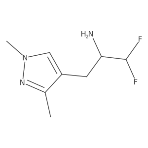 3-(1,3-dimethyl-1H-pyrazol-4-yl)-1,1-difluoropropan-2-amine结构式