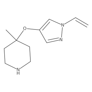 4-[(1-ethenyl-1H-pyrazol-4-yl)oxy]-4-methylpiperidine结构式