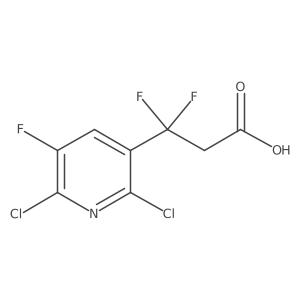 3-(2,6-Dichloro-5-fluoropyridin-3-yl)-3,3-difluoropropanoic acid Structure
