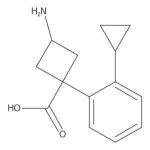 3-Amino-1-(2-cyclopropylphenyl)cyclobutane-1-carboxylic acid结构式