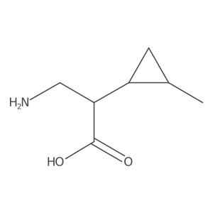 3-Amino-2-(2-methylcyclopropyl)propanoic acid结构式