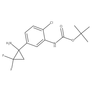 tert-butyl N-[5-(1-amino-2,2-difluorocyclopropyl)-2-chlorophenyl]carbamate Structure