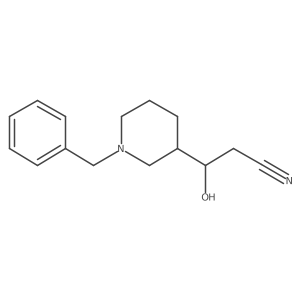 3-(1-Benzylpiperidin-3-yl)-3-hydroxypropanenitrile Structure