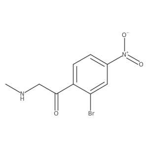 1-(2-Bromo-4-nitrophenyl)-2-(methylamino)ethan-1-one结构式