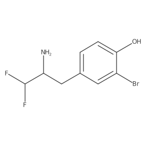 4-(2-Amino-3,3-difluoropropyl)-2-bromophenol结构式