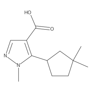 5-(3,3-dimethylcyclopentyl)-1-methyl-1H-pyrazole-4-carboxylic acid结构式
