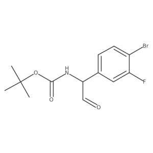 tert-butyl N-[1-(4-bromo-3-fluorophenyl)-2-oxoethyl]carbamate结构式