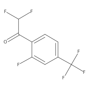 2,2-Difluoro-1-(2-fluoro-4-(trifluoromethyl)phenyl)ethanone结构式