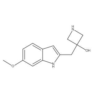 3-[(6-methoxy-1H-indol-2-yl)methyl]azetidin-3-ol Structure