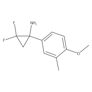 2,2-Difluoro-1-(4-methoxy-3-methylphenyl)cyclopropan-1-amine Structure