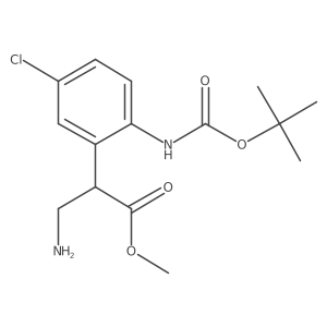 Methyl 3-amino-2-(2-{[(tert-butoxy)carbonyl]amino}-5-chlorophenyl)propanoate Structure