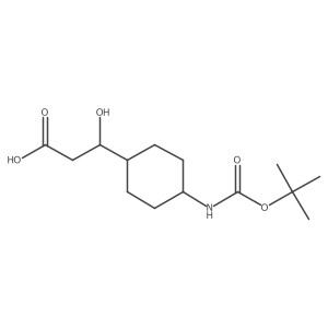 3-(4-{[(Tert-butoxy)carbonyl]amino}cyclohexyl)-3-hydroxypropanoic acid结构式