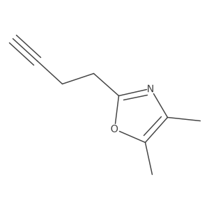2-(But-3-yn-1-yl)-4,5-dimethyl-1,3-oxazole结构式
