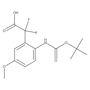 2-(2-{[(Tert-butoxy)carbonyl]amino}-5-methoxyphenyl)-2,2-difluoroacetic acid Structure