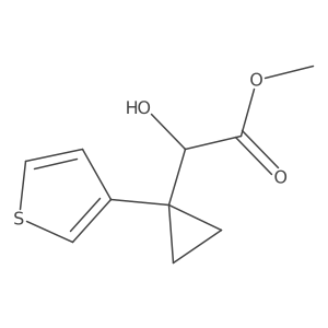 Methyl 2-hydroxy-2-[1-(thiophen-3-yl)cyclopropyl]acetate结构式