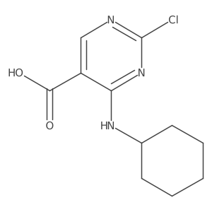 2-Chloro-4-(cyclohexylamino)-5-pyrimidinecarboxylic acid Structure