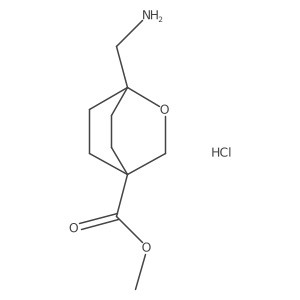 Methyl 1-(aminomethyl)-2-oxabicyclo[2.2.2]octane-4-carboxylate hydrochloride Structure