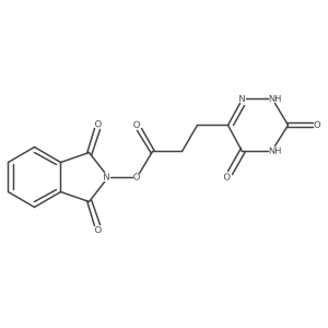 1,3-dioxo-2,3-dihydro-1H-isoindol-2-yl 3-(3,5-dioxo-2,3,4,5-tetrahydro-1,2,4-triazin-6-yl)propanoate结构式