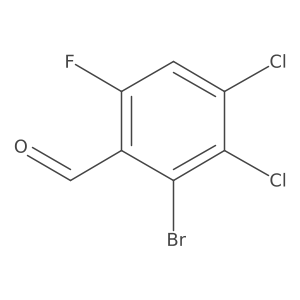 2-Bromo-3,4-dichloro-6-fluorobenzaldehyde结构式