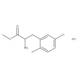 Methyl (2r)-2-amino-3-(5-chloro-2-fluorophenyl)propanoate hydrochloride结构式