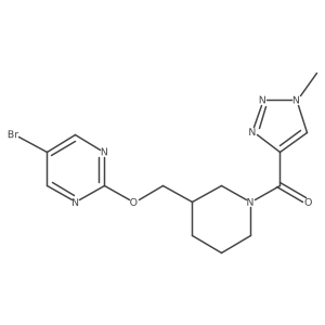 5-bromo-2-{[1-(1-methyl-1H-1,2,3-triazole-4-carbonyl)piperidin-3-yl]methoxy}pyrimidine结构式