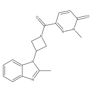 2-methyl-6-[3-(2-methyl-1H-1,3-benzodiazol-1-yl)azetidine-1-carbonyl]-2,3-dihydropyridazin-3-one Structure
