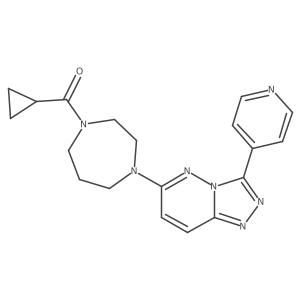 1-Cyclopropanecarbonyl-4-[3-(pyridin-4-yl)-[1,2,4]triazolo[4,3-b]pyridazin-6-yl]-1,4-diazepane结构式