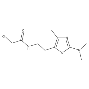 2-chloro-N-{2-[2-(dimethylamino)-4-methyl-1,3-thiazol-5-yl]ethyl}acetamide结构式