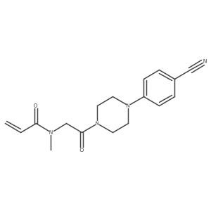 N-{2-[4-(4-cyanophenyl)piperazin-1-yl]-2-oxoethyl}-N-methylprop-2-enamide Structure